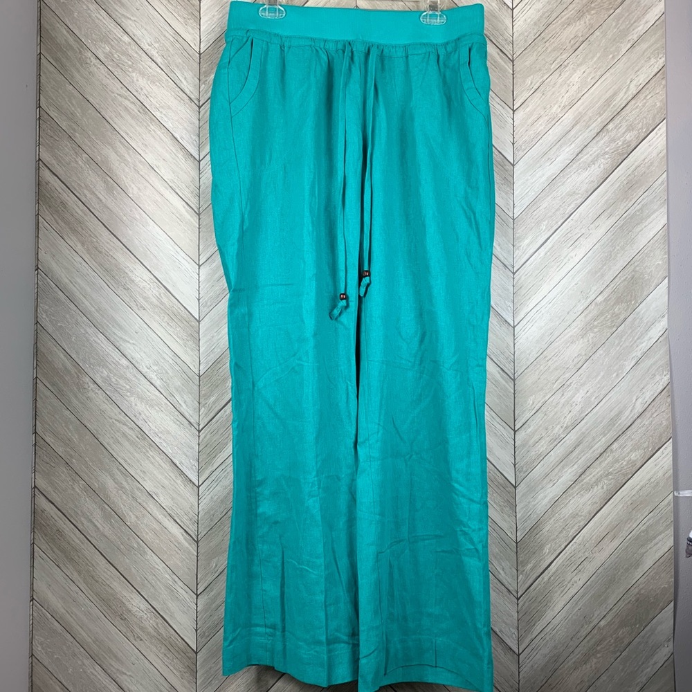 NWT Acua linen blend pants 1x